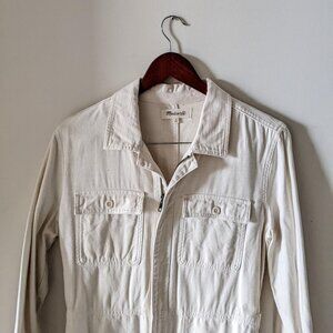 Madewell Cream Utility Jumpsuit